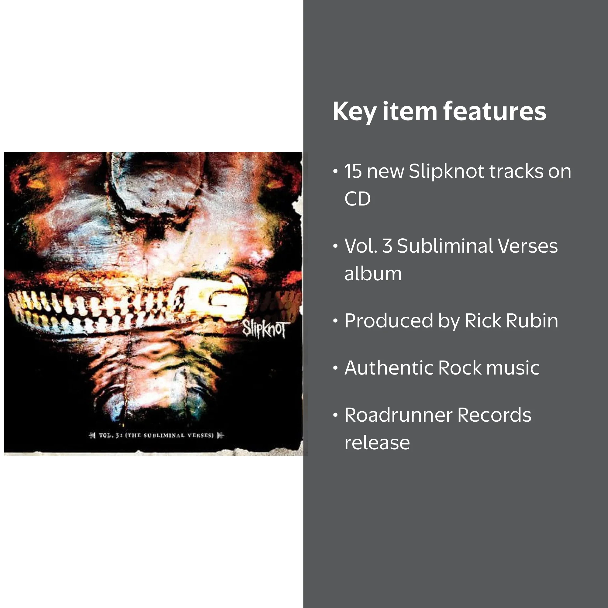 Slipknot - Vol. 3: The Subliminal Verses - CD, 15 Tracks - Walmart.com