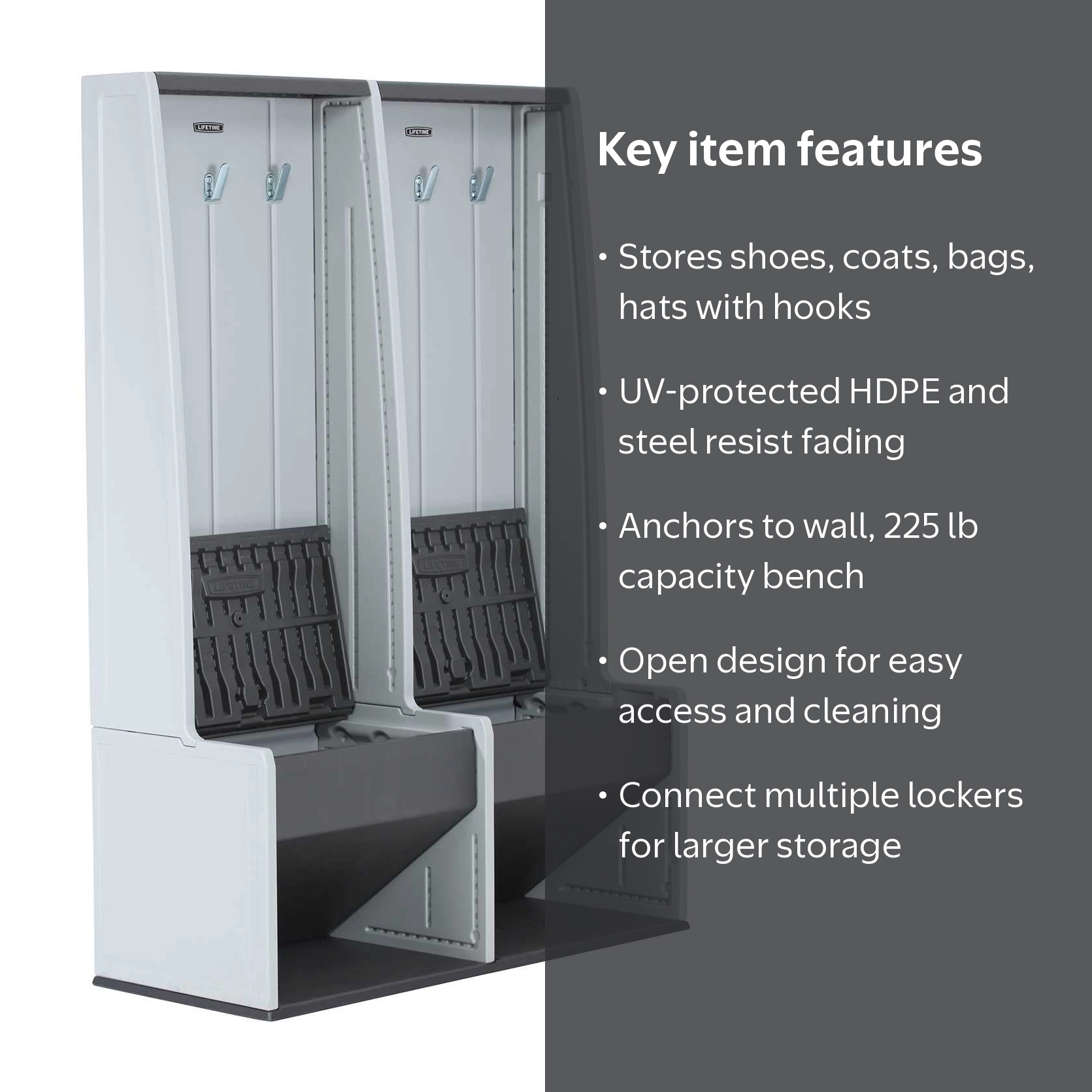 Lifetime, Home and Garage Storage Locker, 60226, Freestanding