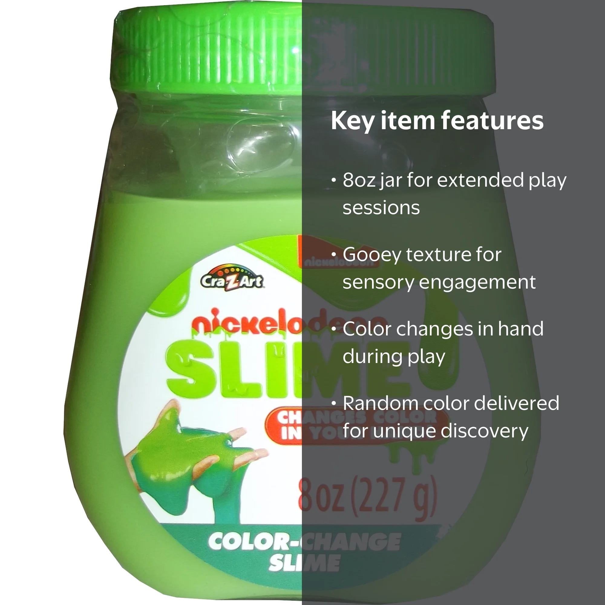 Cra-Z-Art Nick Color Change Slime, 8oz Jar, Gooey Texture