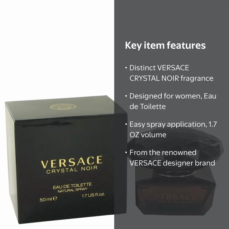 Versace, Crystal Noir Eau De Toilette Spray, 1.7 oz, Women