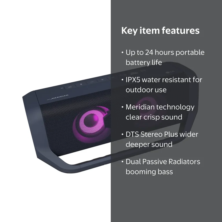 Pre-Owned LG XBOOM Go P7 Portable Wireless Bluetooth Outdoor/Party