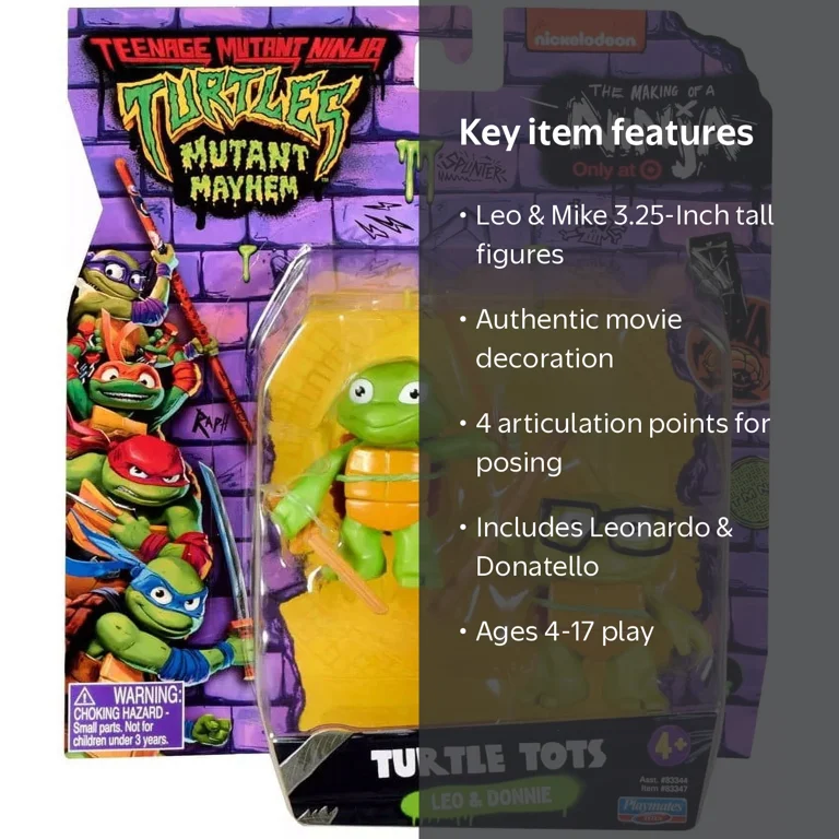 Playmates Teenage Mutant Ninja Turtles Action Figure Set, TMNT