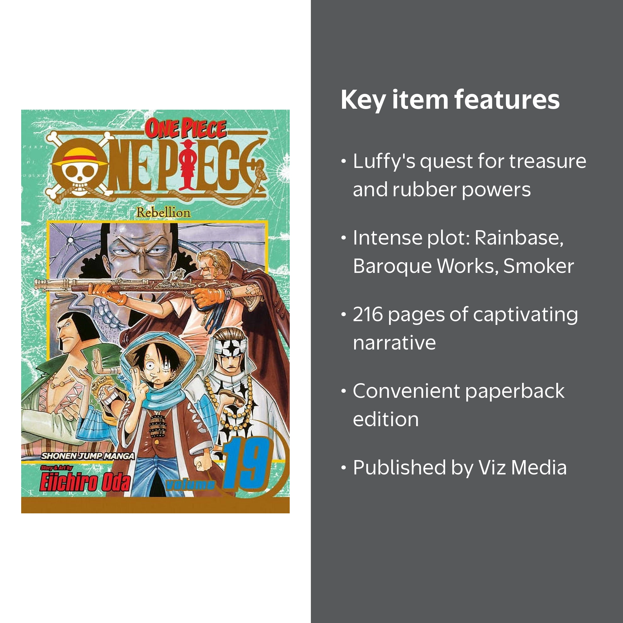 One Piece One Piece, Vol. 19, Book 19, (Paperback) - Walmart.com