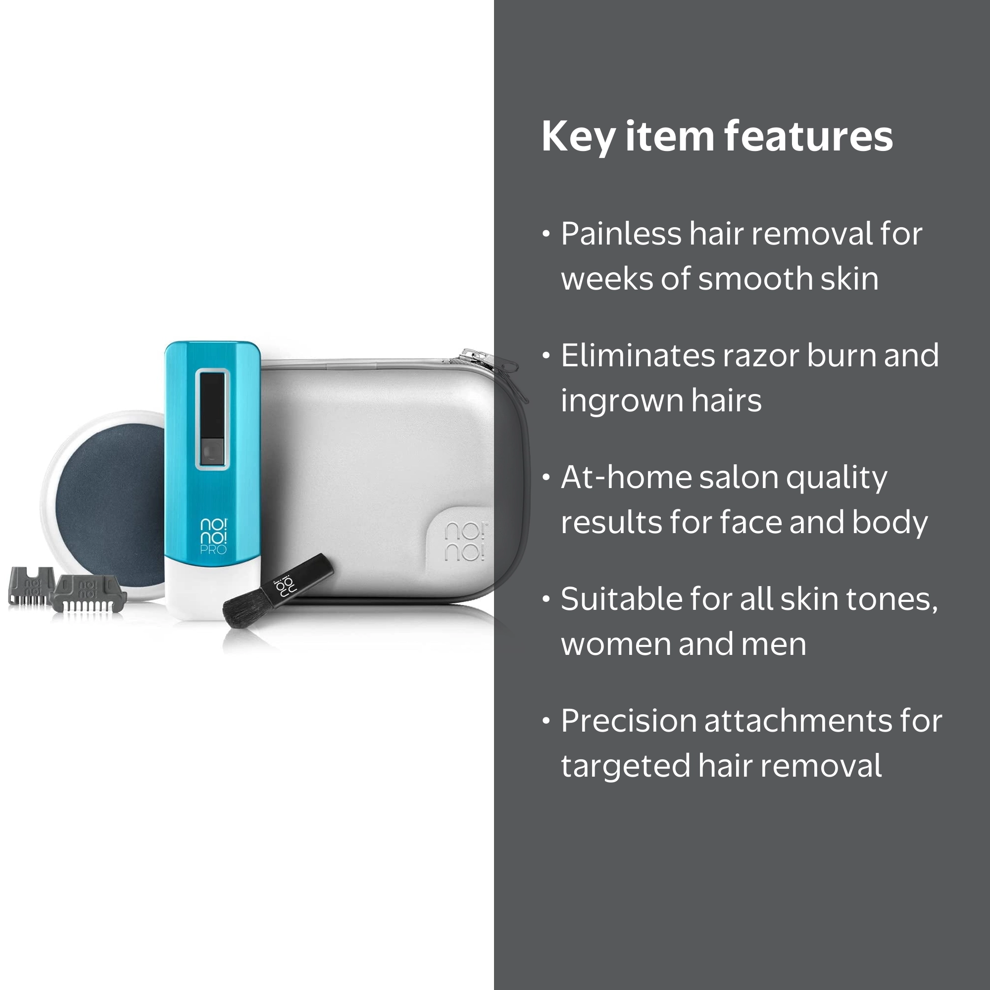 no!no! Pro Hair Removal Epilator, Painless for All Skin Tones