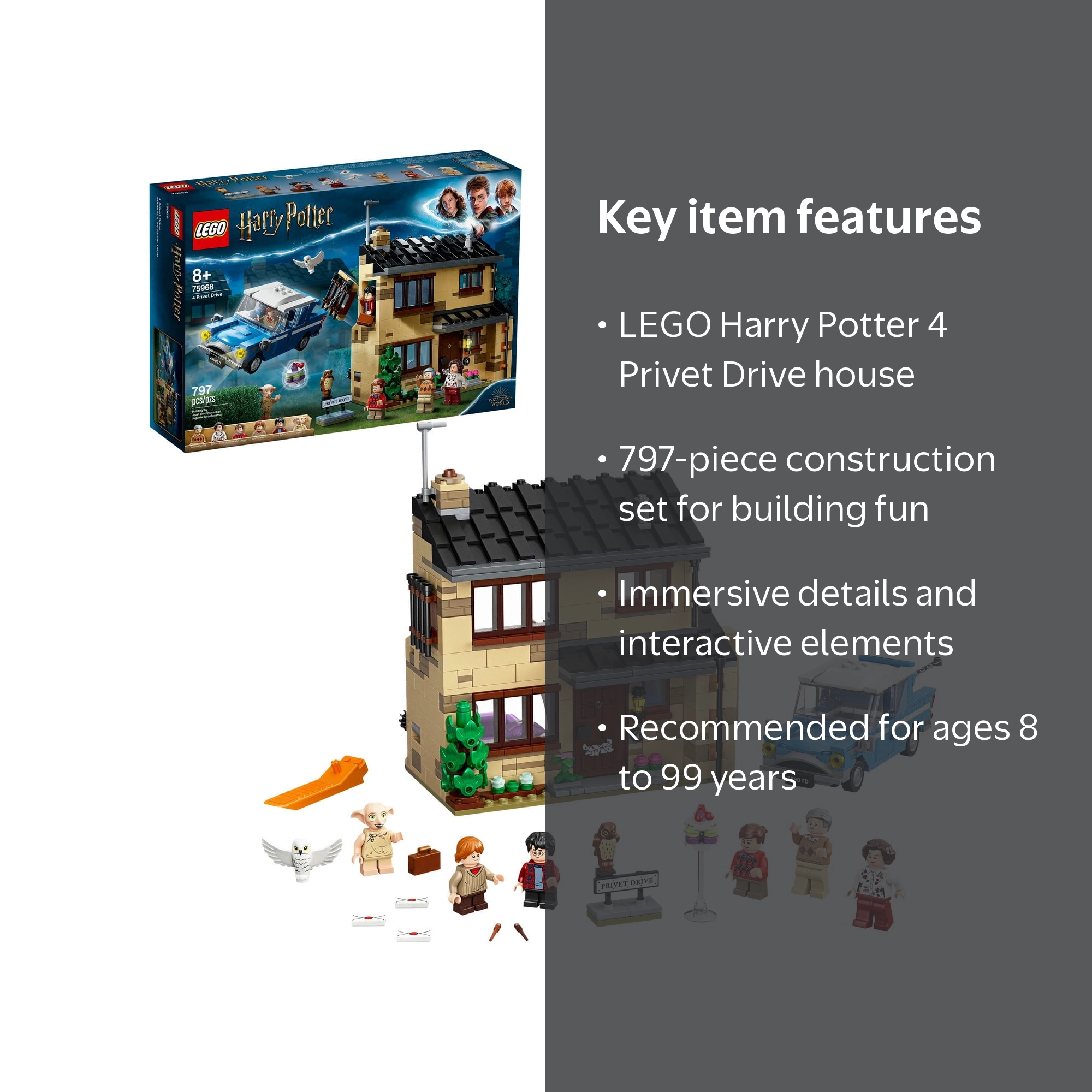LEGO Harry Potter 75968: 4 Privet Drive House & Ford Anglia Flying