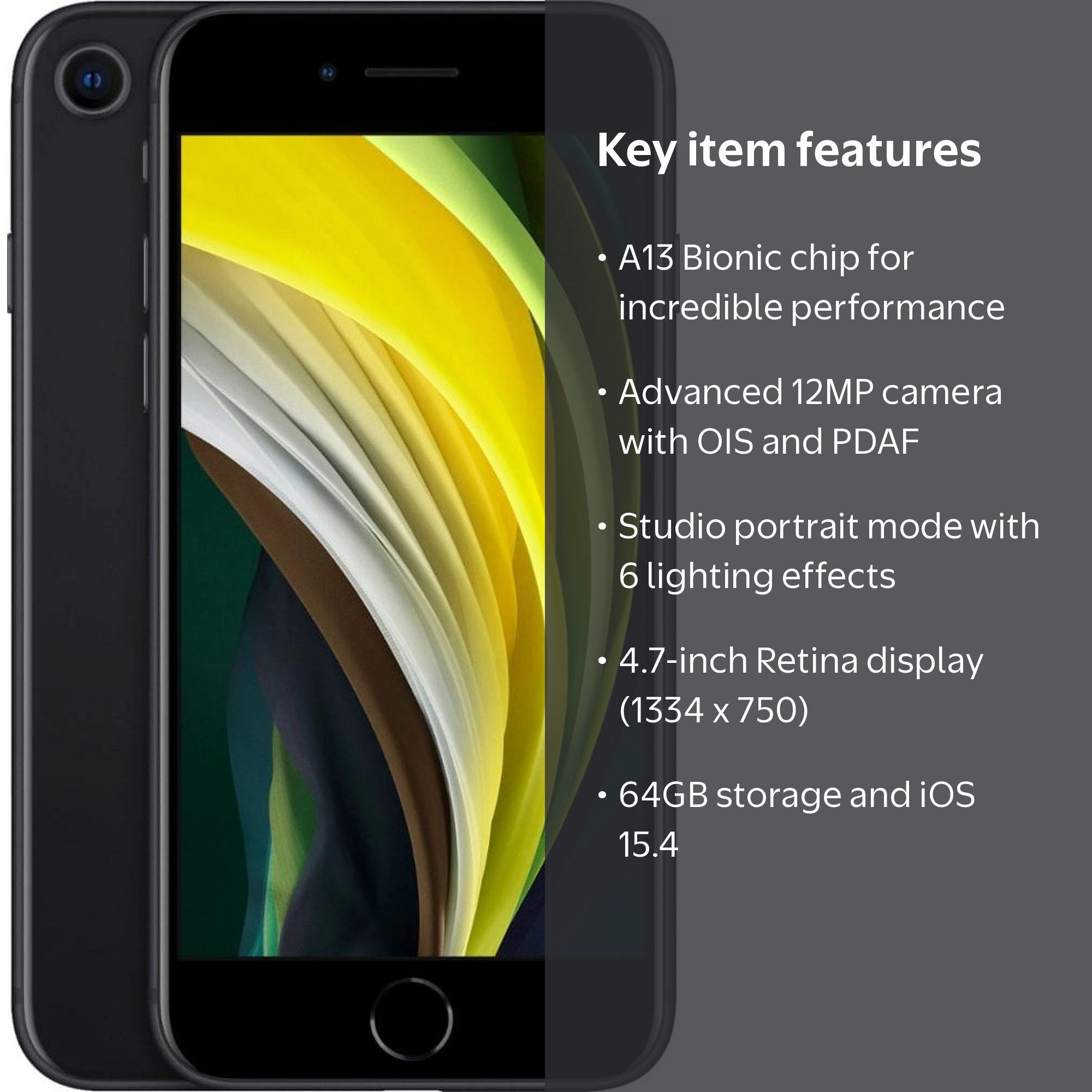 iPhone SE2 本体 ブラック　64GB Apple iPhone SE 2, 64GB, Black, LTE Cellular, New TracFone