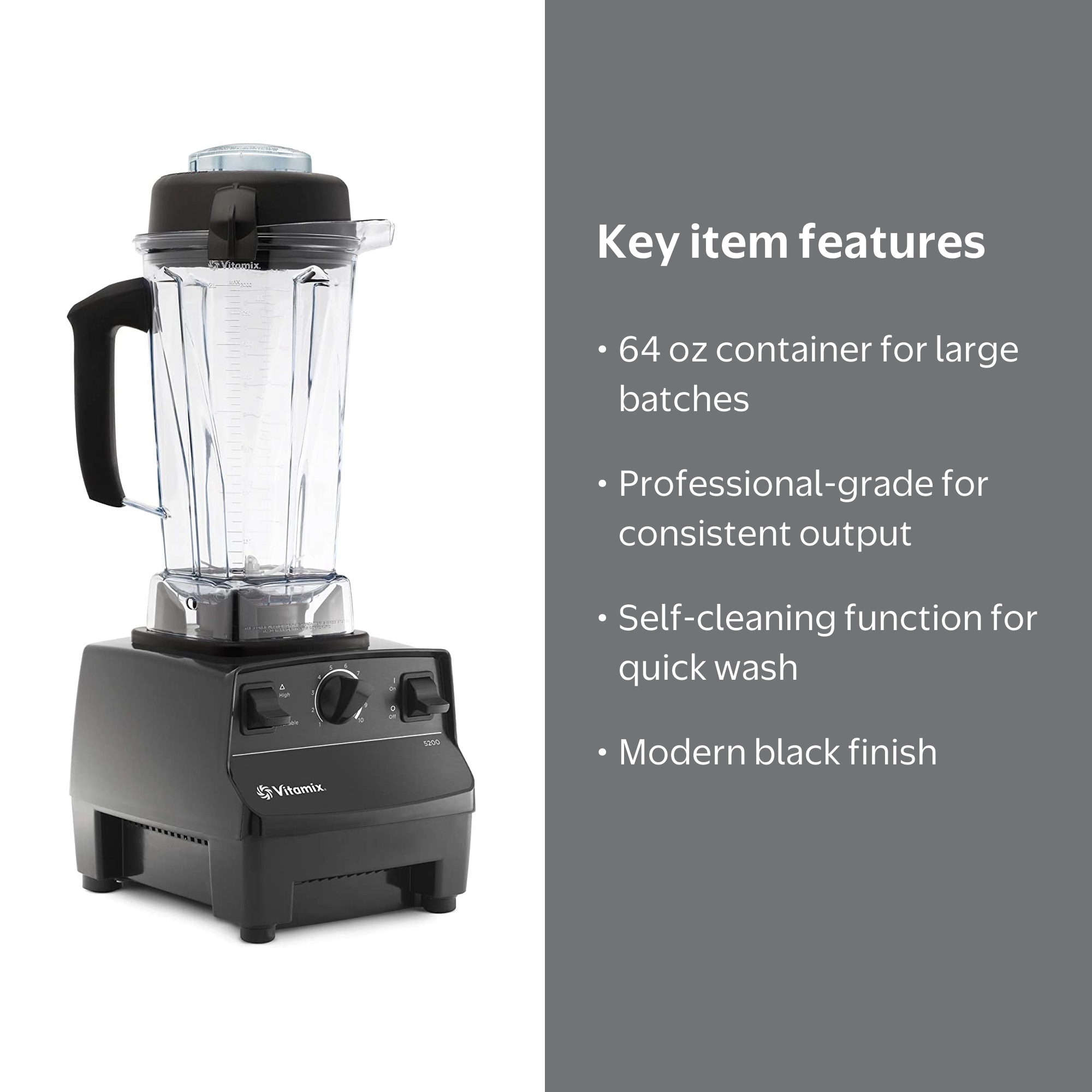 Vitamix 5200 Professional-Grade Blender with Self-Cleaning 64 oz