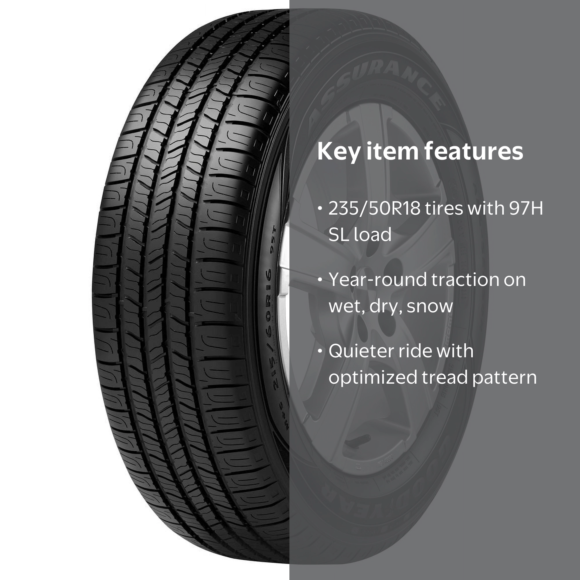 Goodyear Assurance 235/50R18 97H All-Season Passenger Tire for All