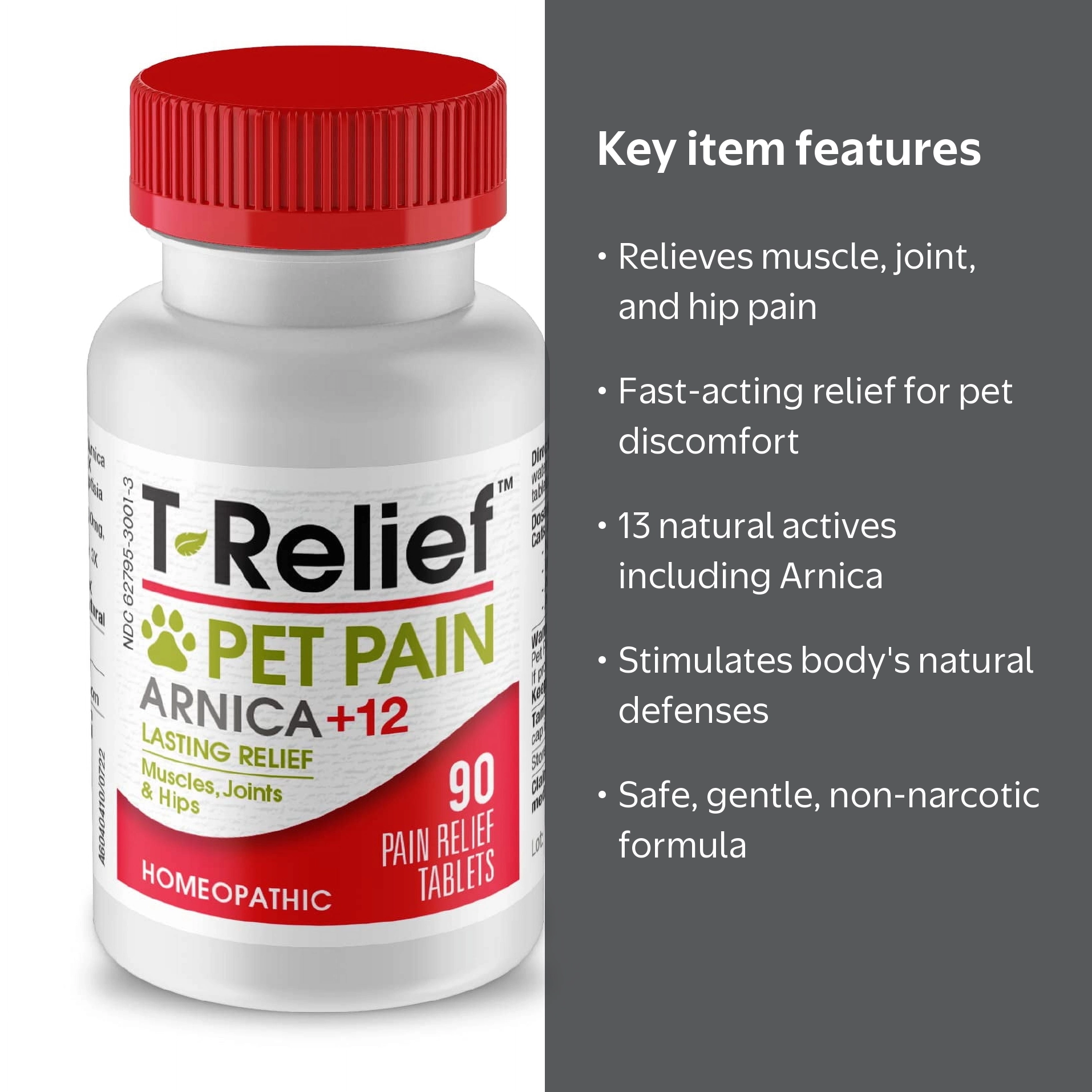 MediNatura Pet Pain Relief Arnica Plus 12 Plant-Based Homeopathic