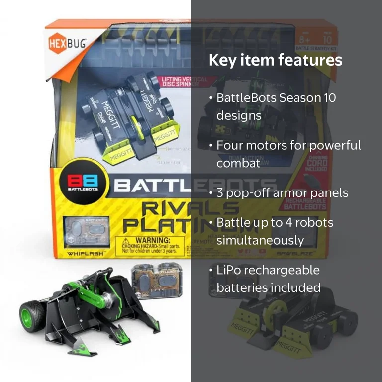 HEXBUG BattleBots Fighting Set: Whiplash & Sawblaze, Remote