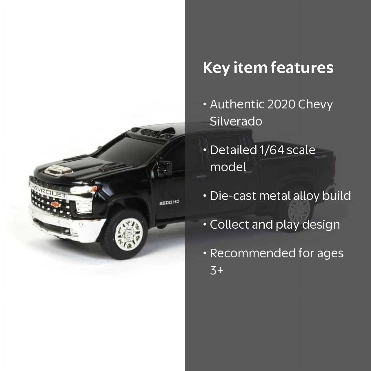 TOMY, Chevy Silverado Truck Set, 1/64, Black, Collect N Play