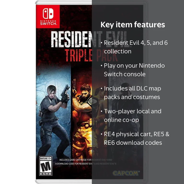 Capcom Resident Evil Triple Pack RE4, RE5, RE6 for Nintendo Switch