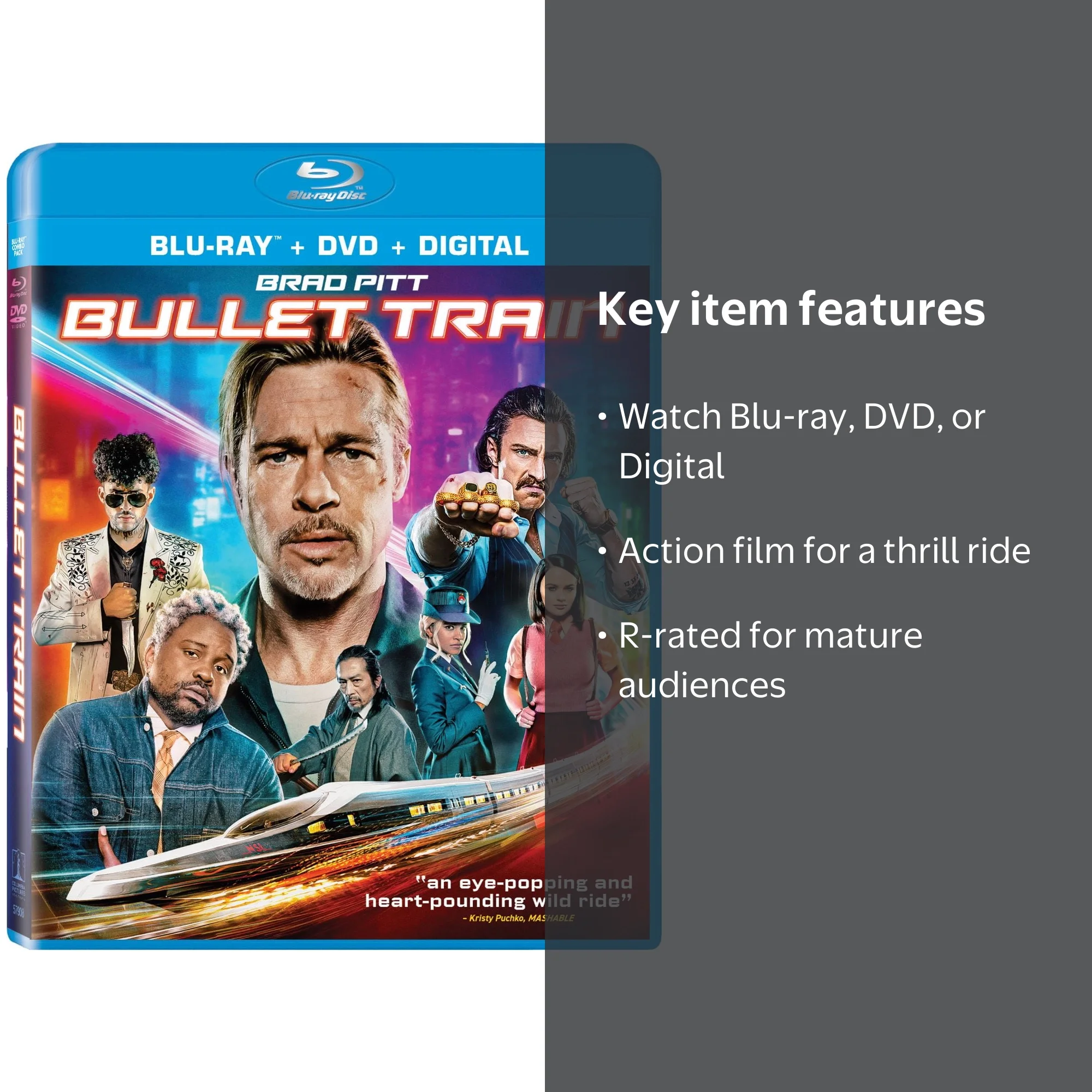 超特急 BULLET TRAIN Superstar Blu-ray Bullet Train - Action Movie Set, Starring Brad Pitt (Blu-Ray + DVD