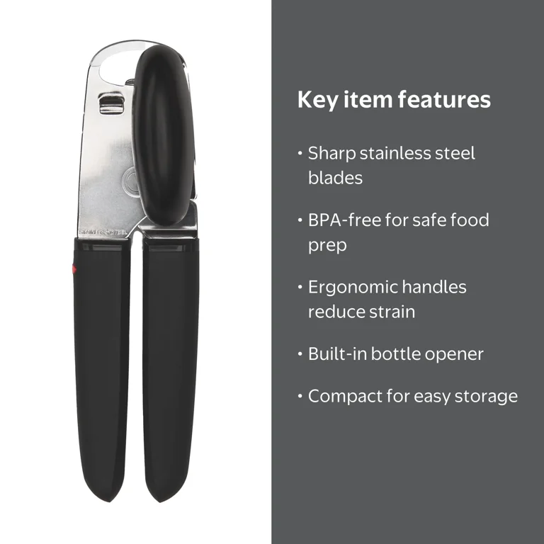 OXO SoftWorks Can Opener, Stainless Steel, Soft Non-Slip Handles