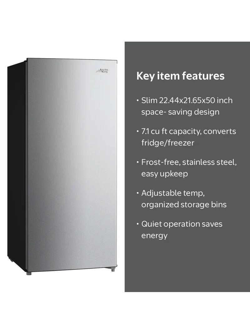 Arctic King 7.1 Cu ft Upright Convertible Freezer/Refrigerator