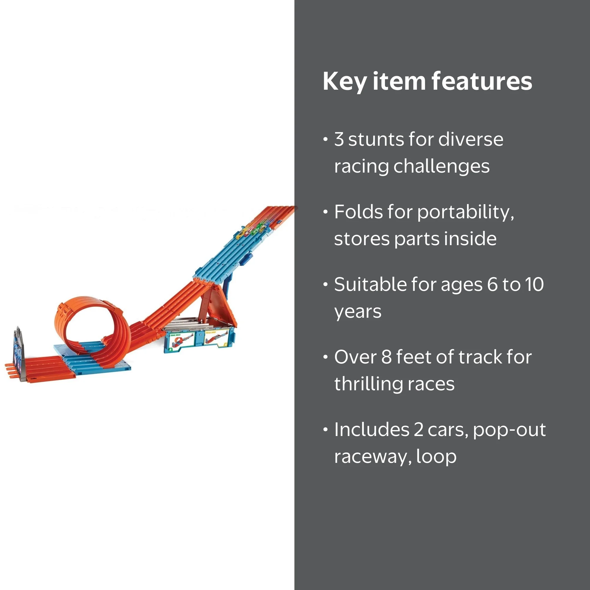 Hot Wheels Race Crate: 3-in-1 Stunt Set with Portable Track, Toy