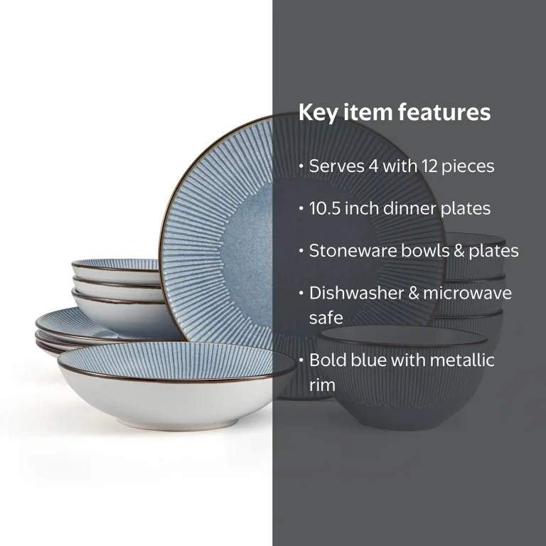 【Arl Dainarygee 】 Free Shipping! Pfaltzgraff Arlie 12 Piece Stoneware Dinnererware