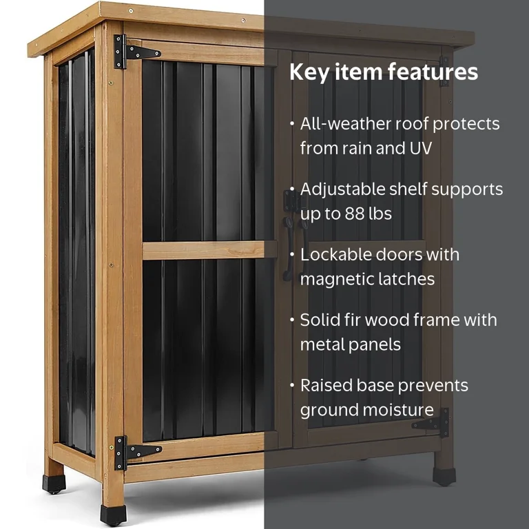 PETSCOSSET, Outdoor Storage Cabinet, 32