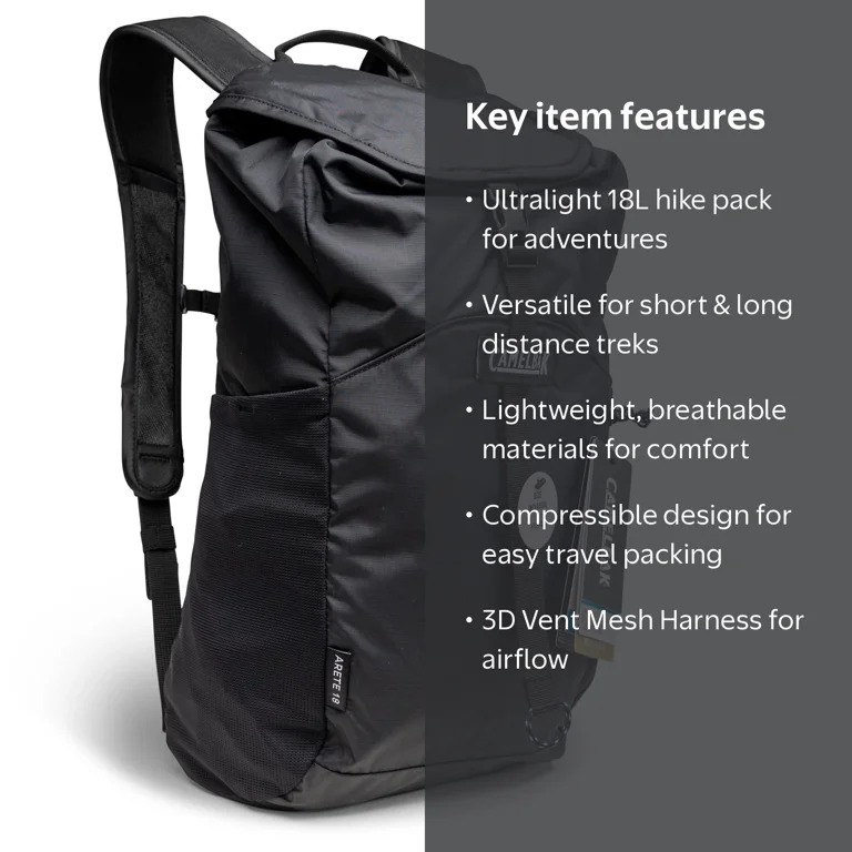 Camelbak Arete 18 Terra Day Pack, Black - Walmart.com