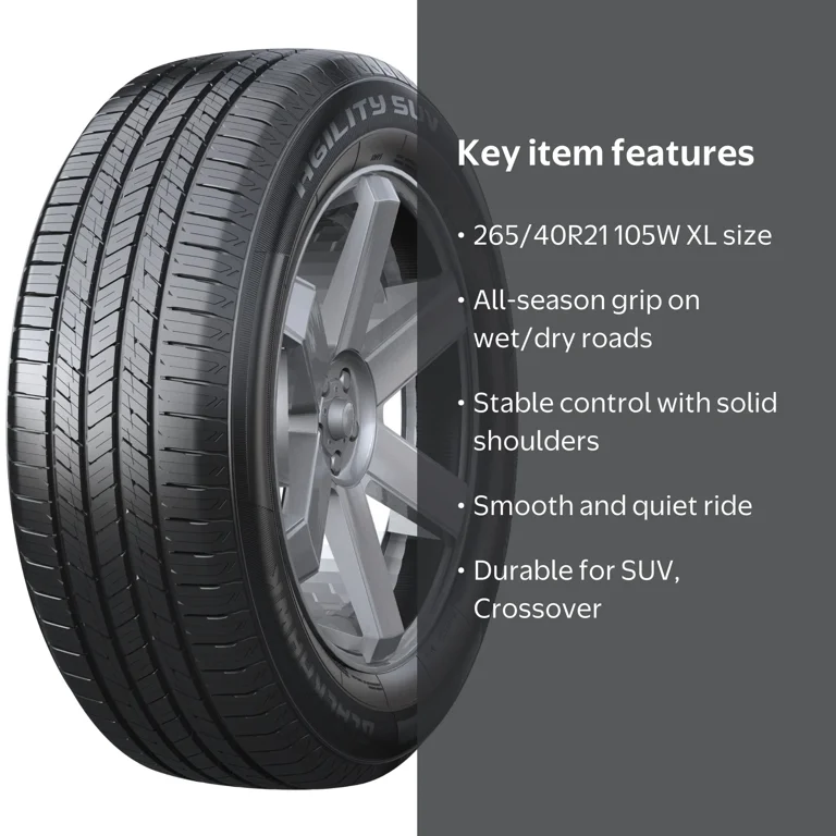 BlackHawk Agility All-Season SUV Tire, 265/40R21 105W XL, Reliable