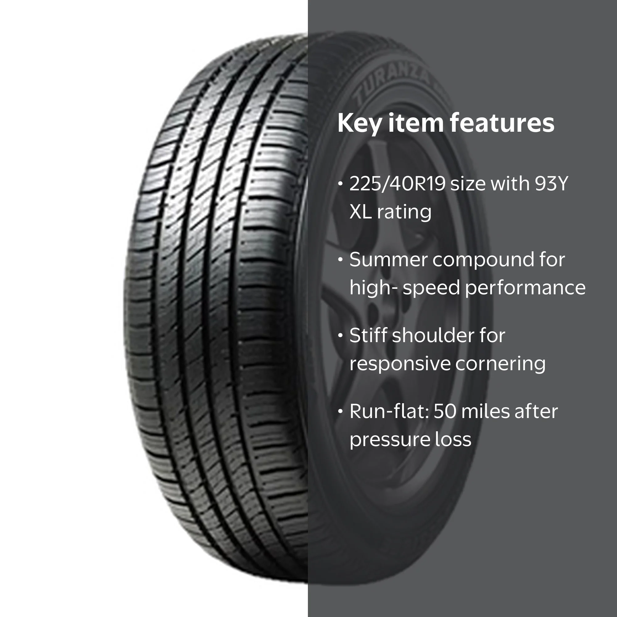 Bridgestone Turanza T005 RFT UHP Summer 225/40R19 93Y XL Passenger