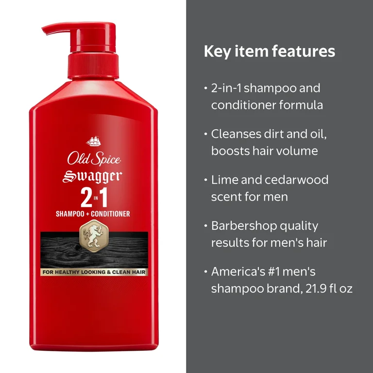 Old Spice Moisturizing 2in1 Mens Shampoo and Conditioner Swagger