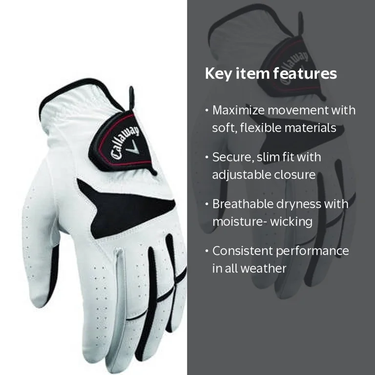 Callaway Golf XXT Xtreme Golf Glove 2 Pack White Left Hand