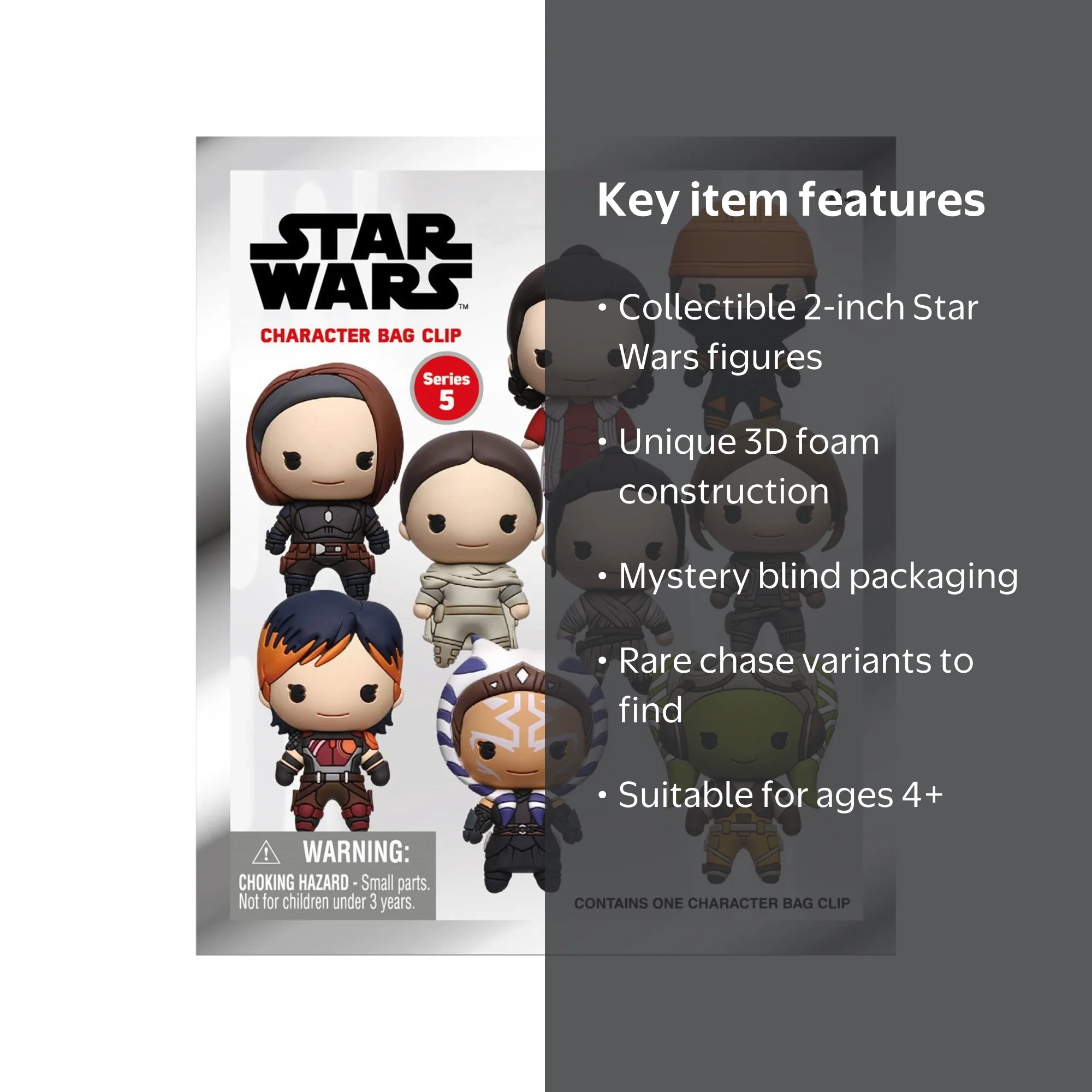 3D Figural Foam Bag Clip Star Wars Series 5 Mystery Pack