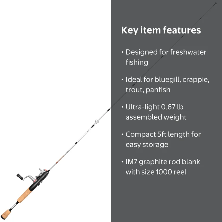 Ozark Trail 50 Spin Light Spinning Rod & Reel Combo - Walmart.com