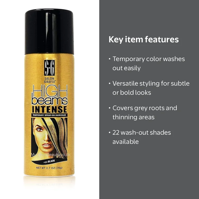 Salon Grafix, High Beams Intense Spray On Hair Color, 2.7 Oz