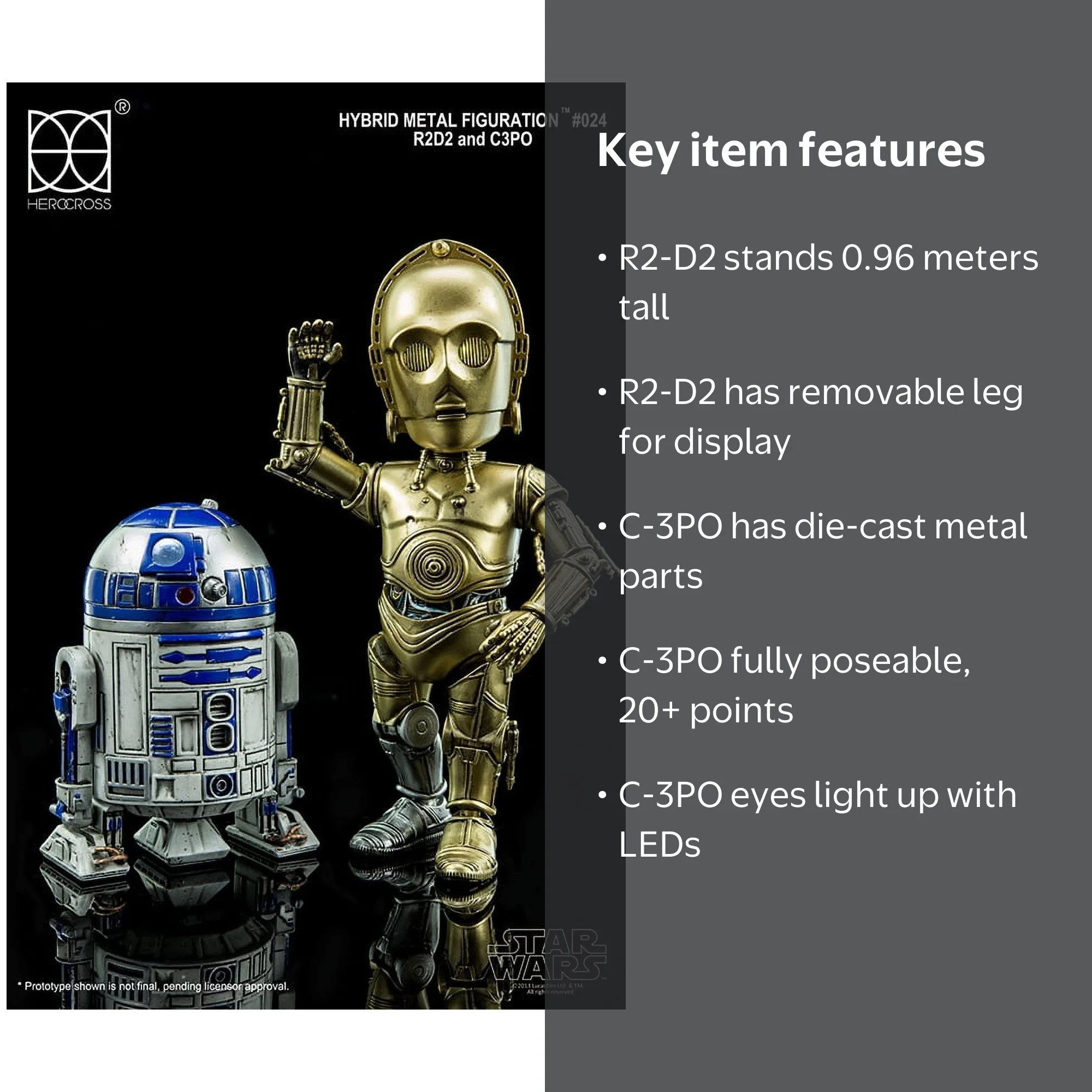 HEROCROSS Hybrid Metal Figuration 024 Star Wars R2-D2 & C-3PO