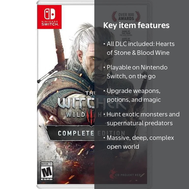 The Witcher 3 Complete Edition Switch, Hearts of Stone Blood and