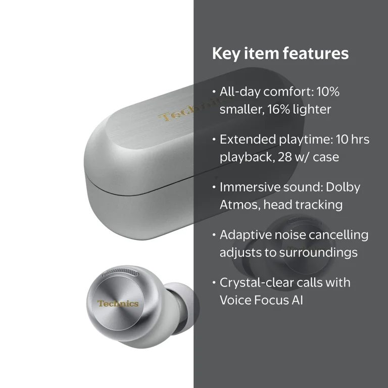 Technics Reference Class Hi-Fi Wireless Earbuds, Dolby Atmos with