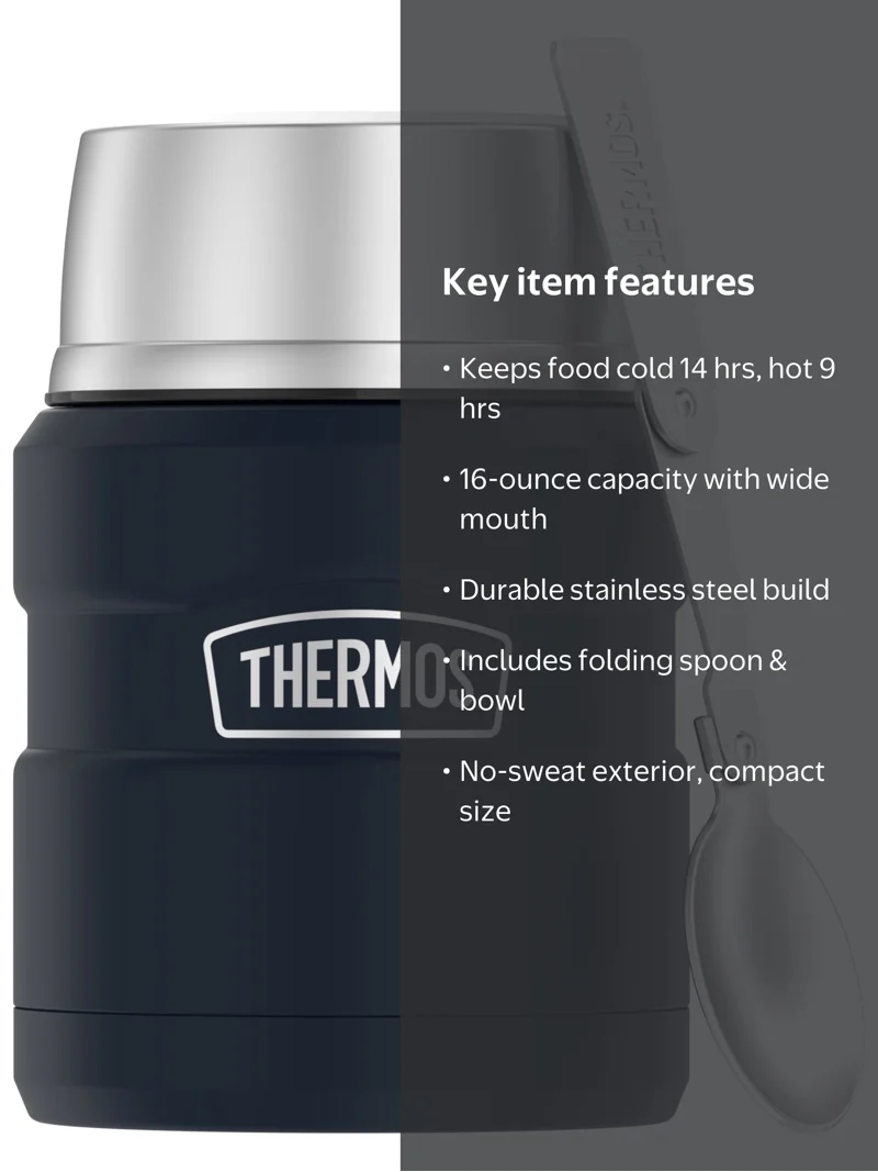 Thermos Stainless King 16oz Insulated Food Jar with Spoon