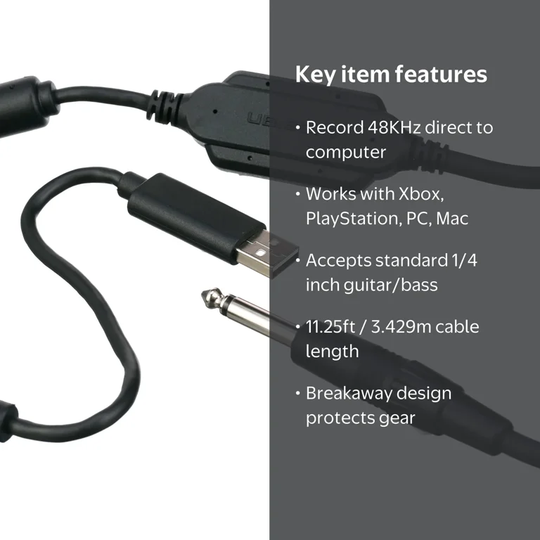 Ubisoft Rocksmith Real Tone Cable for Guitar - Xbox 360, PS3, PC