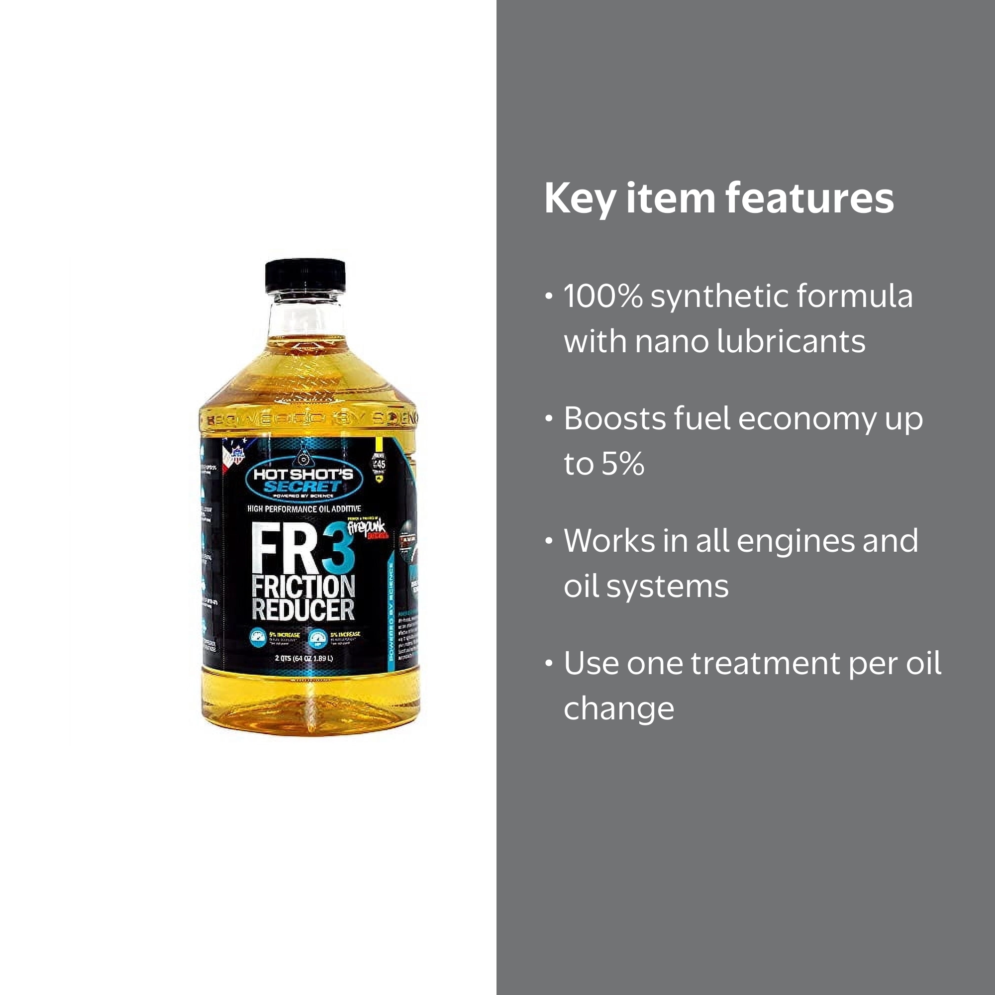 Hot Shot's Secret FR3 Synthetic Friction Reducer, 64oz - Suitable