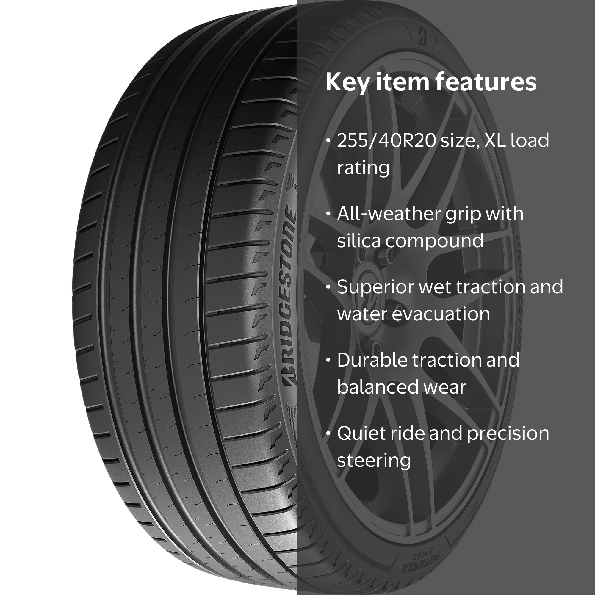 Bridgestone Potenza Sport UHP 255/40R20 101Y XL Passenger Tire