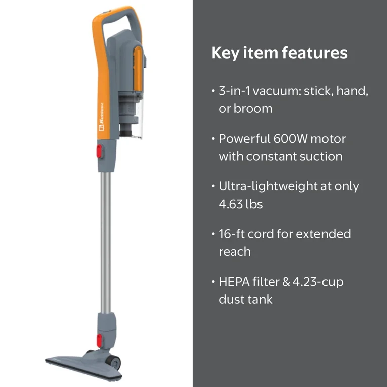 Koblenz, 3-in-1 Corded Cyclonic Vacuum SVK160, Orange/Gray