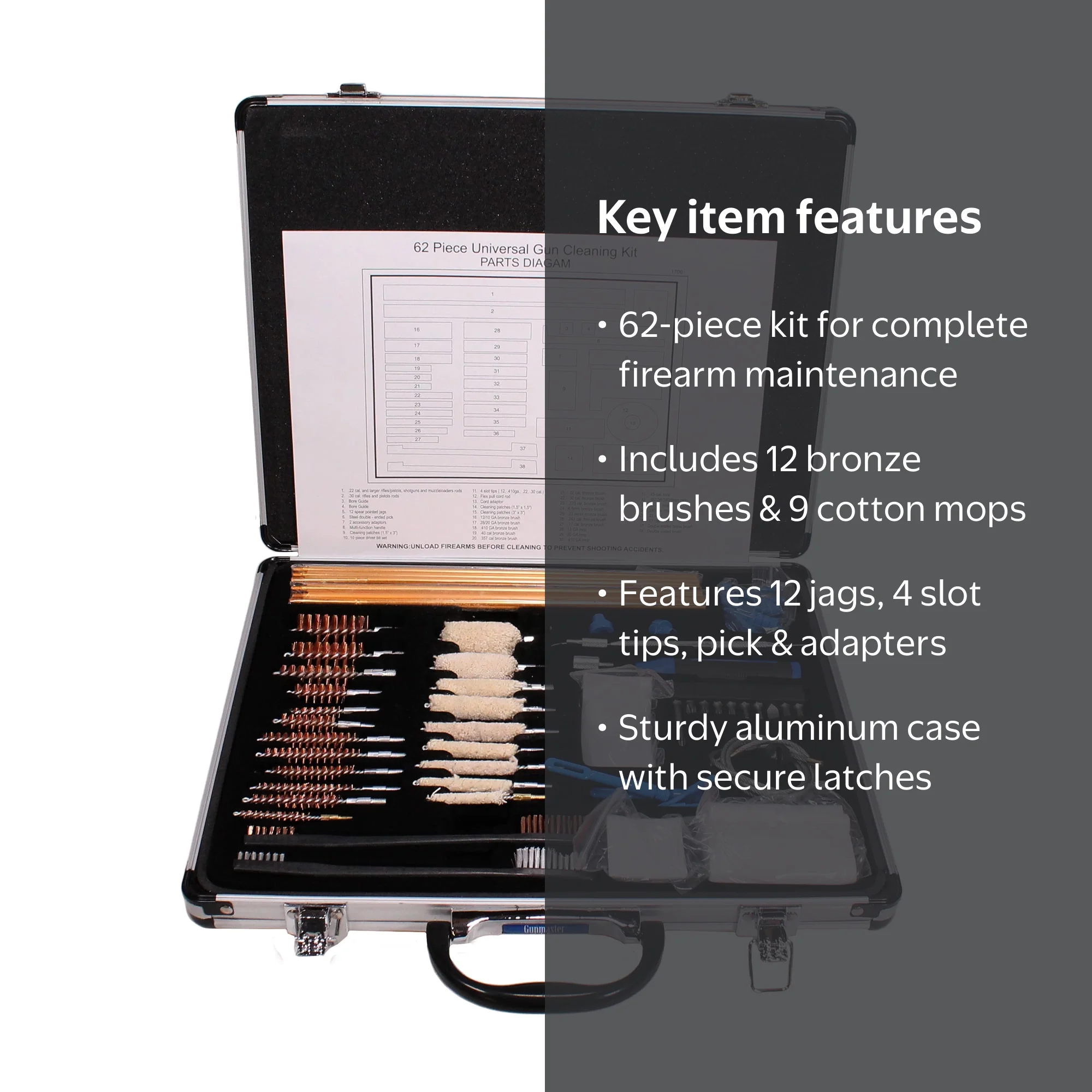 カンズキ DAC Gunmaster 62 Piece Super Deluxe Universal Cleaning Kit for .17