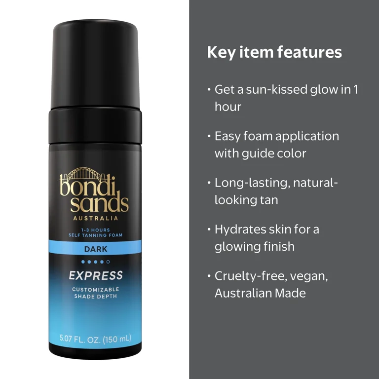 Bondi Sands Sunless Self Tanner Foam 1 Hour Express, 5.07 fl oz