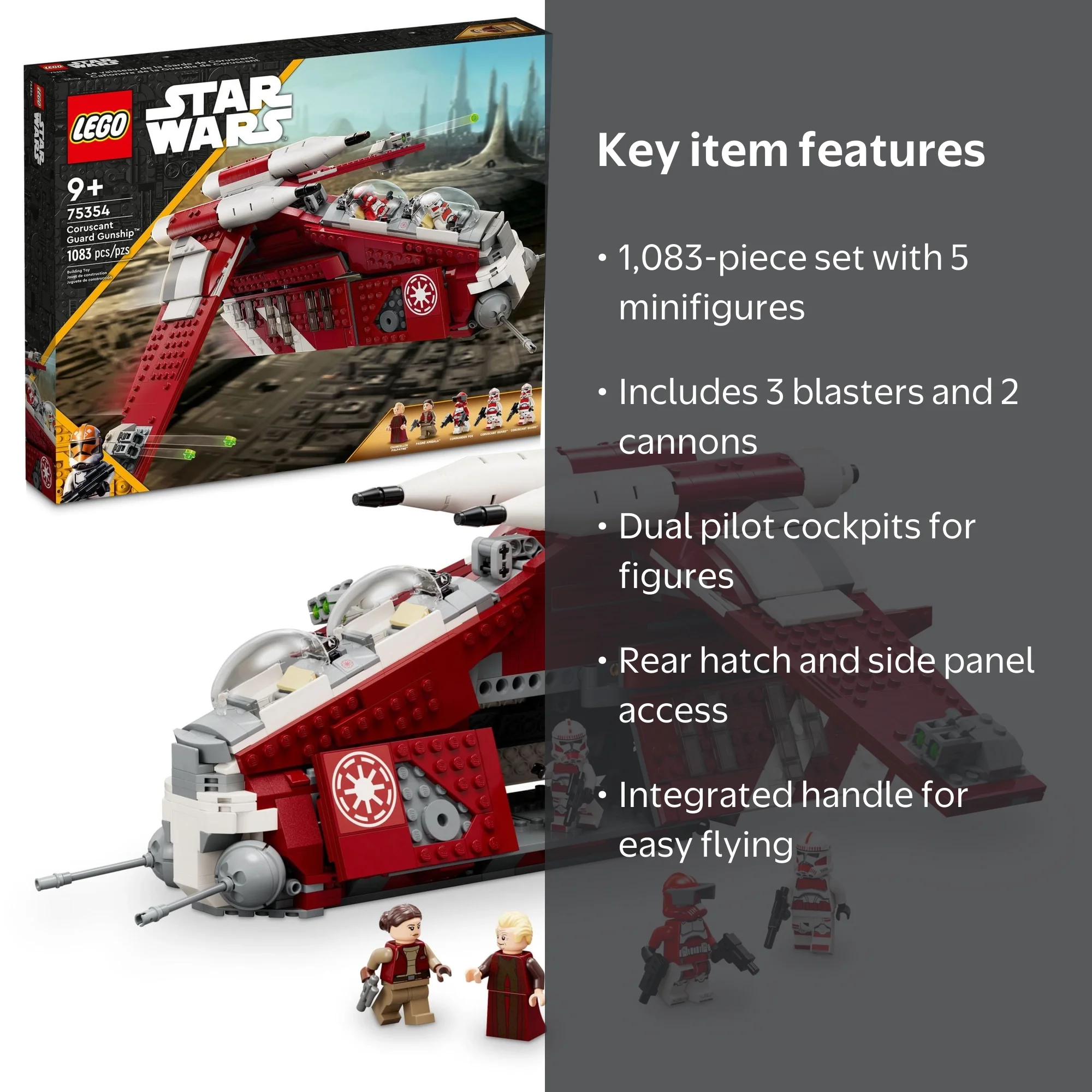 LEGO, Star Wars: The Clone Wars Coruscant Guard Gunship, 75354