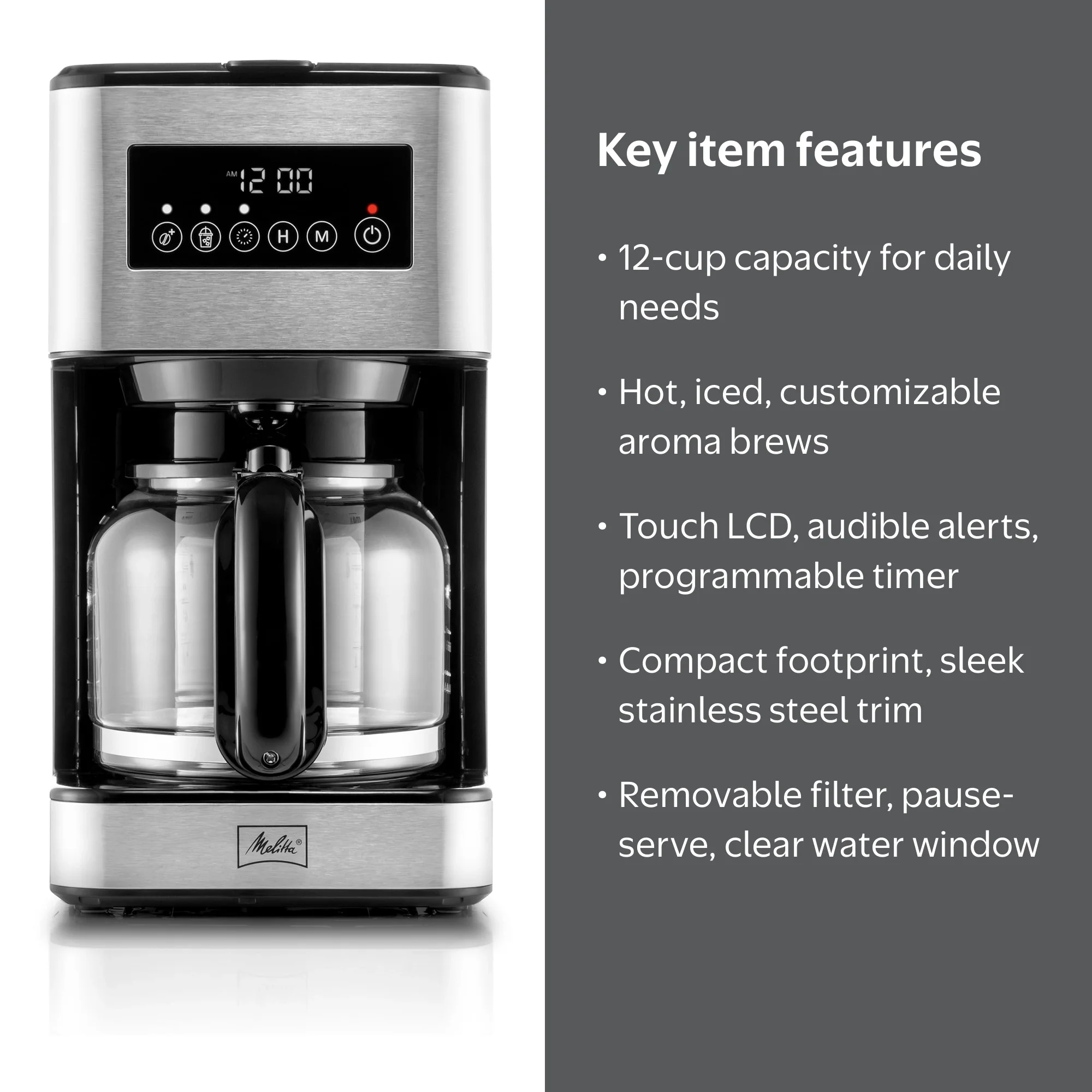 Melitta® Aroma Tocco™ Plus 12-cup Hot and Iced Drip Coffee Maker