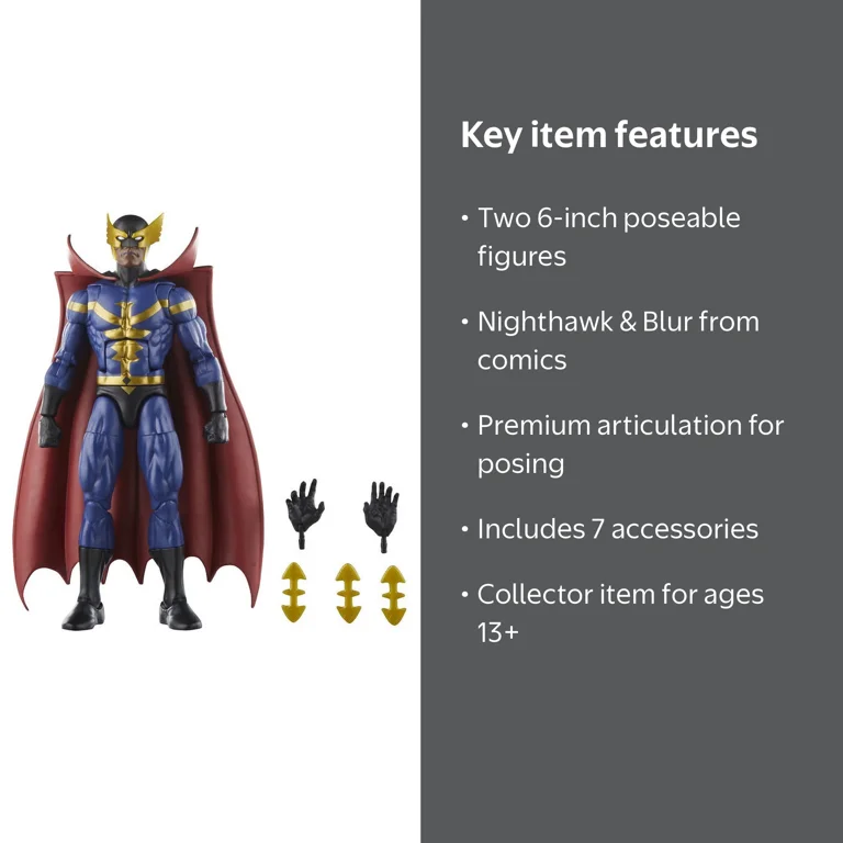Hasbro Marvel Squadron Supreme Nighthawk & Blur 2-Pack - Walmart.com