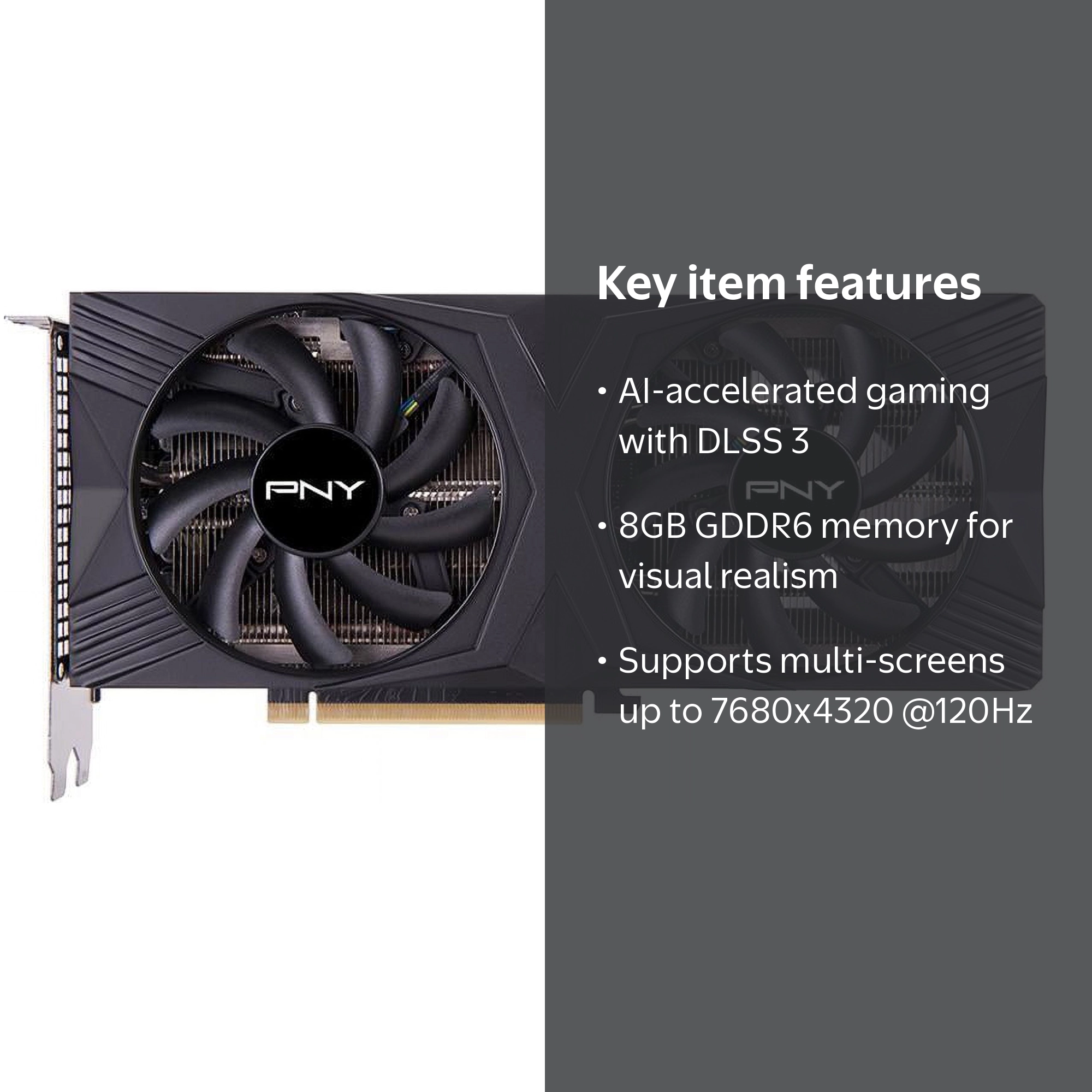 PNY GeForce RTX™ 4060 Ti 8GB VERTO Dual Fan Gaming Graphics Card