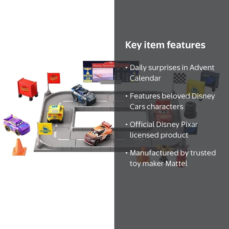 Mattel - Disney Cars - Advent Calendar (Disney/Pixar) - Walmart.com