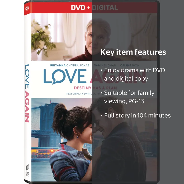 Sony, Love Again DVD + Digital Copy, PG-13, with Priyanka Chopra