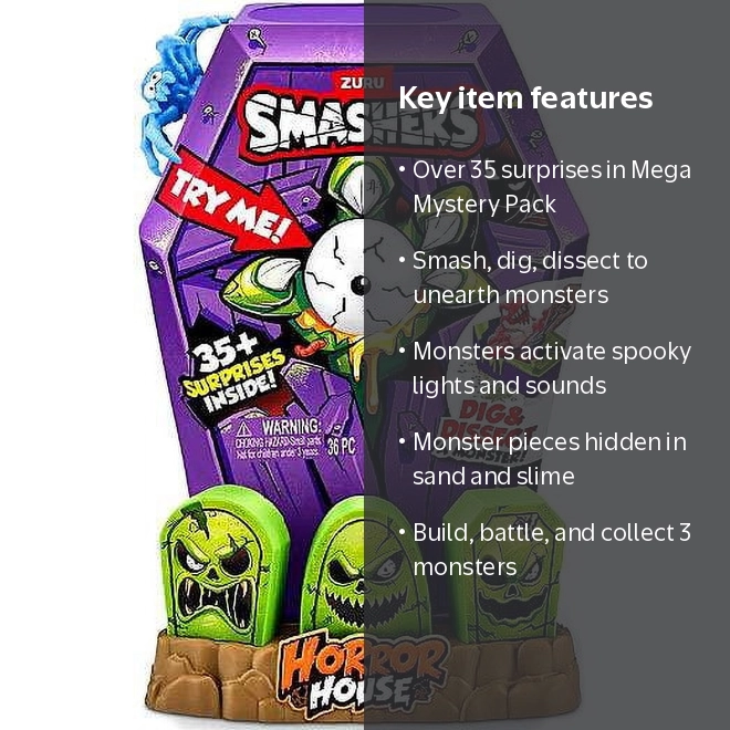 ZURU Smashers Horror House Blood Shark LARGE Mystery Pack + more