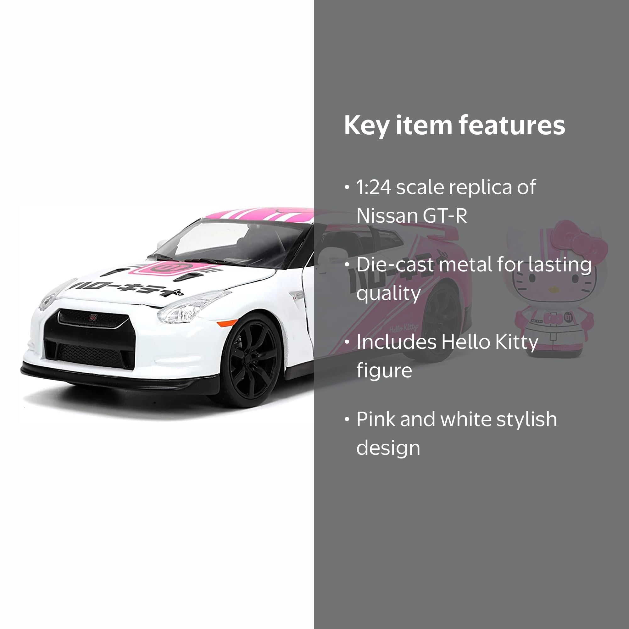 Free Shipping! Jada Die Cast Metals Hello Kitty Tokyo Speed 2009