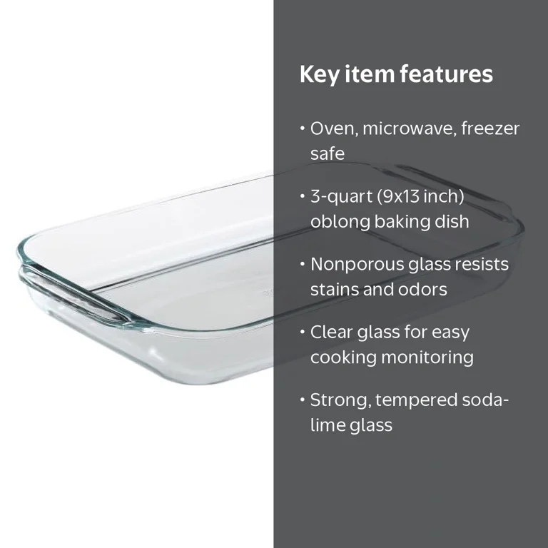 Pyrex, Glass Baking Dish, 3 Quart, 15