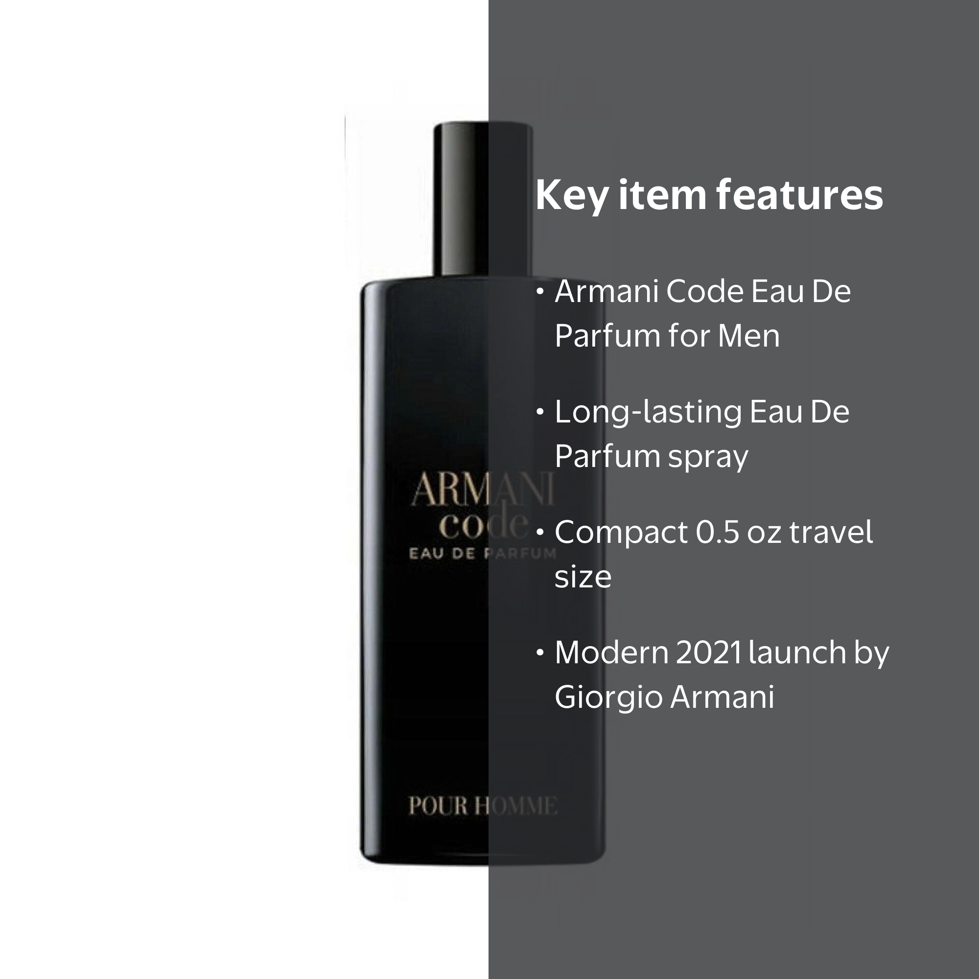 Giorgio Armani Men's Armani Code EDP 0.5 oz Fragrances